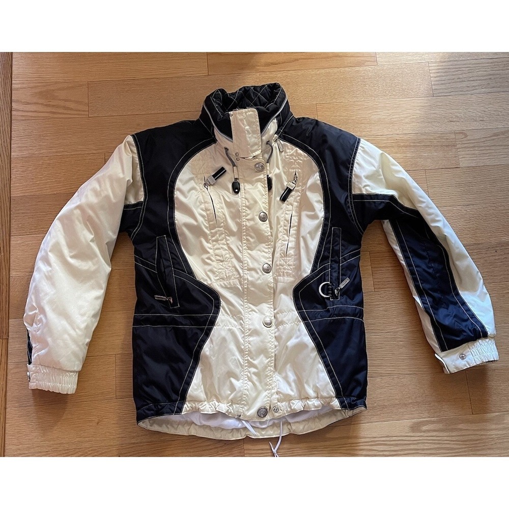 Marker Ski Jacket Womans 6 Full Zip Snap Yellow Black Snow Outdoors